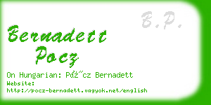 bernadett pocz business card